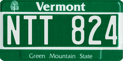 VT license plate NTT824