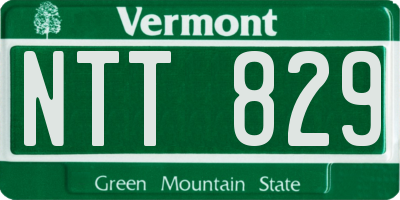 VT license plate NTT829