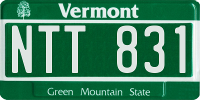 VT license plate NTT831