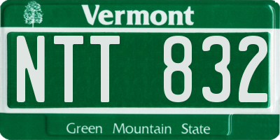 VT license plate NTT832