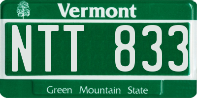 VT license plate NTT833