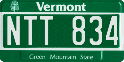 VT license plate NTT834