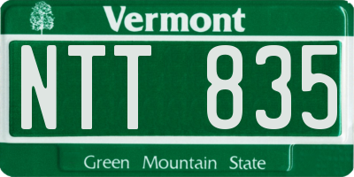 VT license plate NTT835