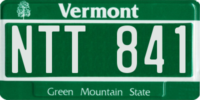 VT license plate NTT841