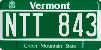 VT license plate NTT843