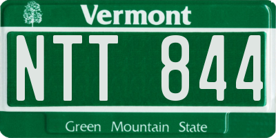VT license plate NTT844