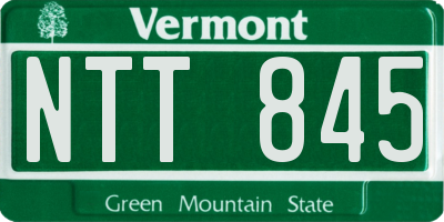 VT license plate NTT845
