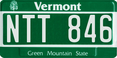 VT license plate NTT846