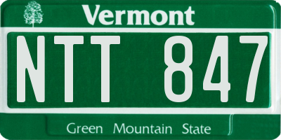 VT license plate NTT847