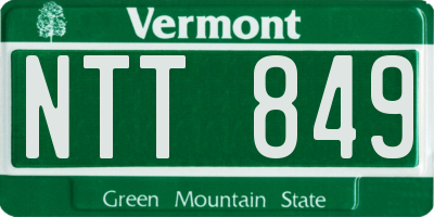 VT license plate NTT849