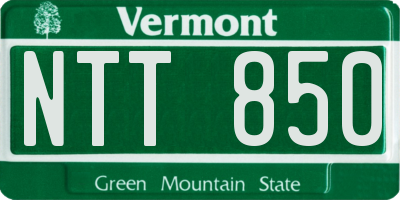 VT license plate NTT850