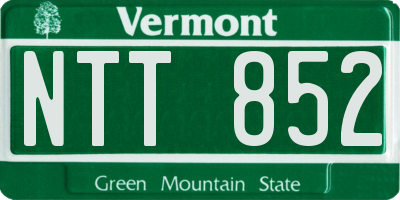 VT license plate NTT852