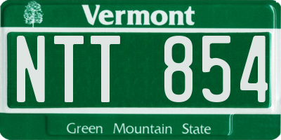 VT license plate NTT854
