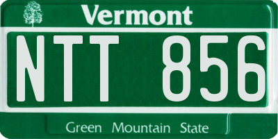 VT license plate NTT856