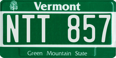 VT license plate NTT857