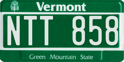 VT license plate NTT858