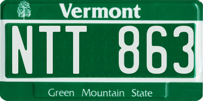 VT license plate NTT863