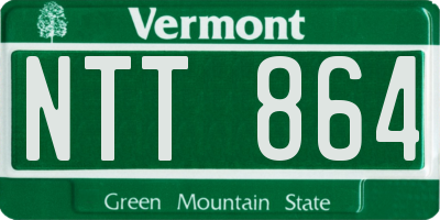 VT license plate NTT864
