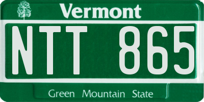 VT license plate NTT865