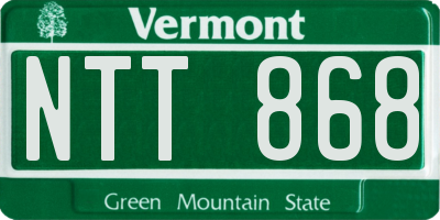 VT license plate NTT868
