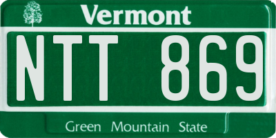 VT license plate NTT869