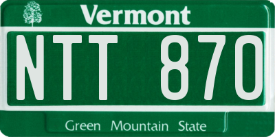 VT license plate NTT870
