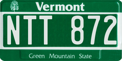 VT license plate NTT872
