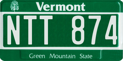 VT license plate NTT874