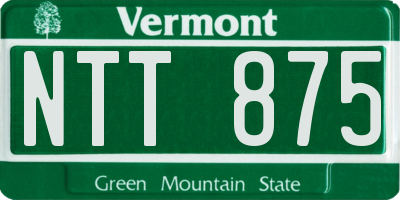 VT license plate NTT875