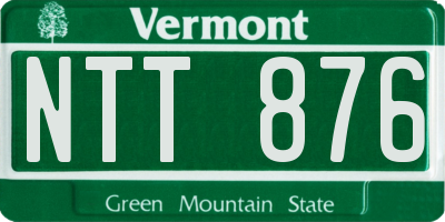 VT license plate NTT876