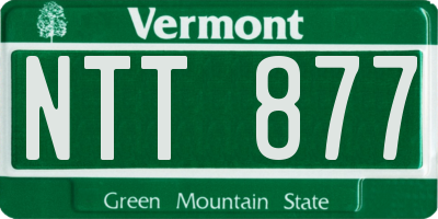 VT license plate NTT877