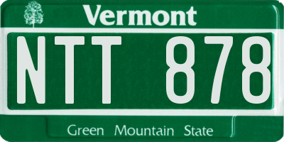 VT license plate NTT878