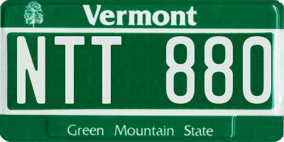 VT license plate NTT880