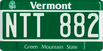 VT license plate NTT882