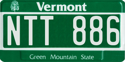 VT license plate NTT886