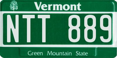 VT license plate NTT889