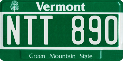 VT license plate NTT890