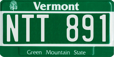 VT license plate NTT891