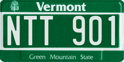 VT license plate NTT901