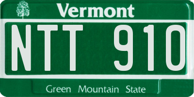 VT license plate NTT910