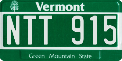 VT license plate NTT915