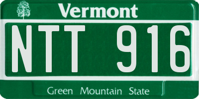 VT license plate NTT916