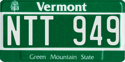 VT license plate NTT949