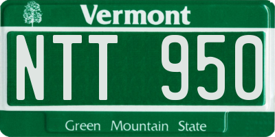 VT license plate NTT950
