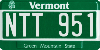 VT license plate NTT951