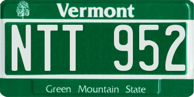 VT license plate NTT952