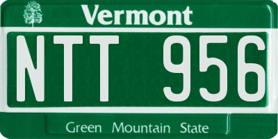 VT license plate NTT956