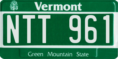 VT license plate NTT961