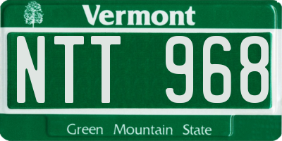 VT license plate NTT968