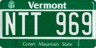 VT license plate NTT969
